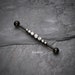 Blackline Dazzling Gem Row Industrial Barbell - Black/Clear 