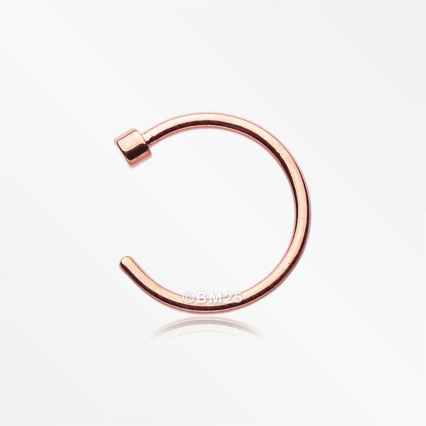 Rose Gold PVD Basic Nose Hoop Ring