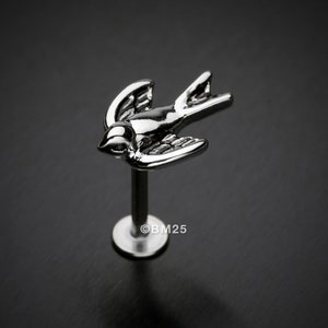 Classic Sparrow Top Steel Labret-Steel