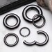 Colorline Steel Seamless Hinged Clicker Hoop Ring - Black