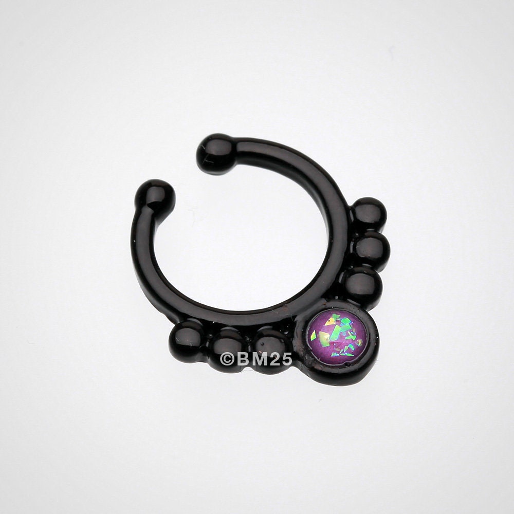 Purple Colorline Opal Paradigm Fake Septum Ring Purple Colorline Opal Paradigm Fake Septum Ring