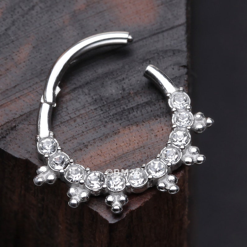Bali Ray Sparkle Seamless Clicker Hoop Ring