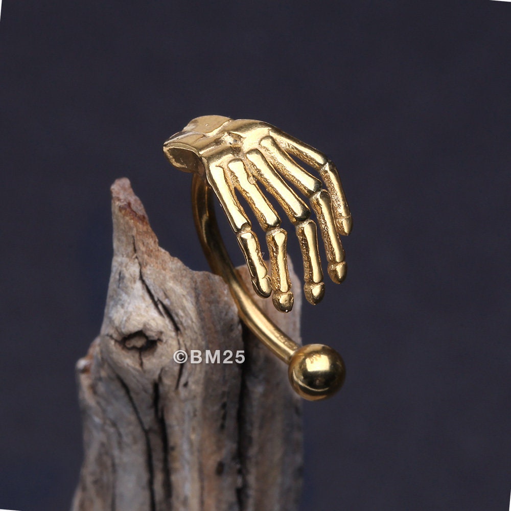 Skeleton Hand Labret Etsy UK