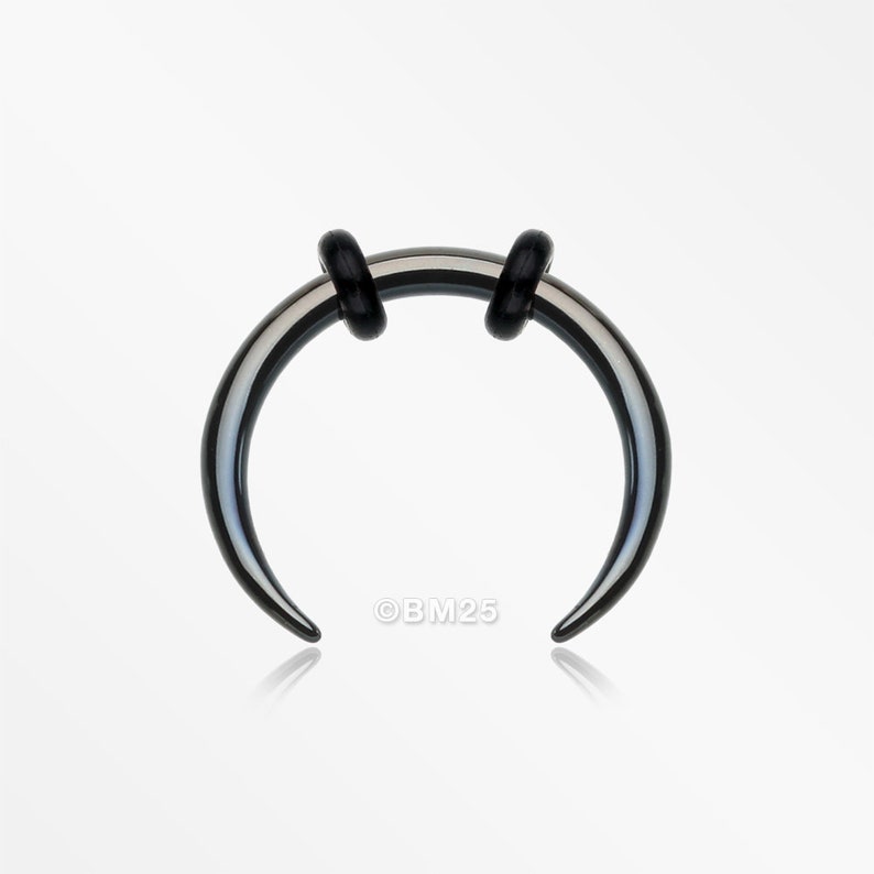 Blackline Basic Steel Pincher Septum Ring-Black