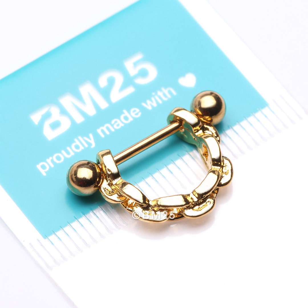 Golden Chain Link Cartilage Cuff Earring Etsy