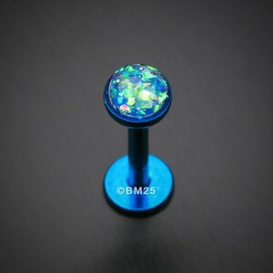 Colorline Opal Glitter Shower Dome Steel Labret-Blue