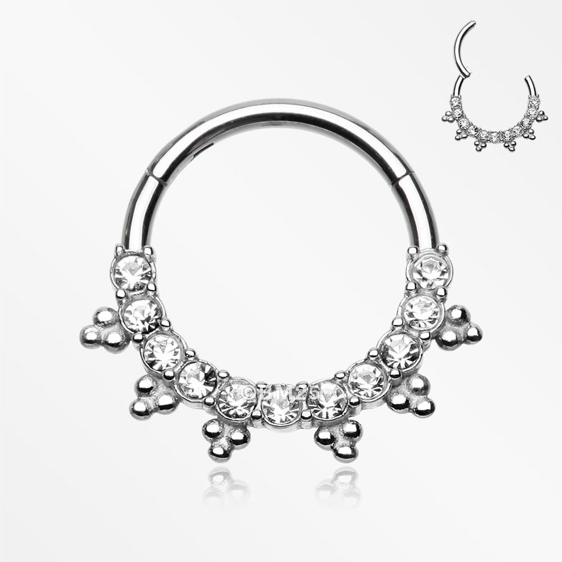 Bali Ray Sparkle Seamless Clicker Hoop Ring