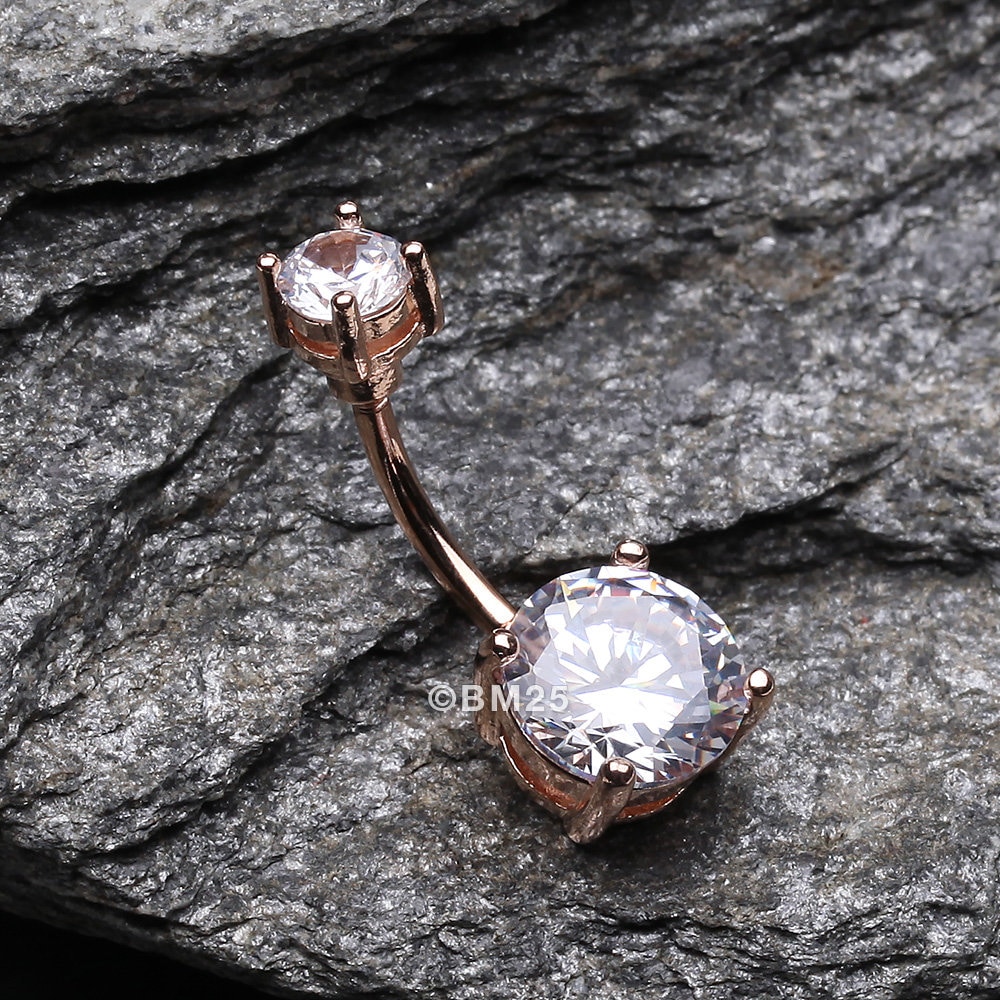 Rose gold belly shop button rings