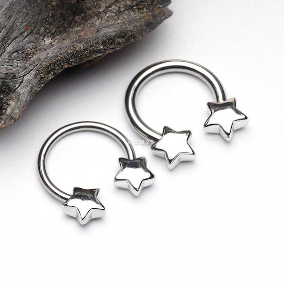 Covet Jewelry Rose Gold Plated Horseshoe with Balls