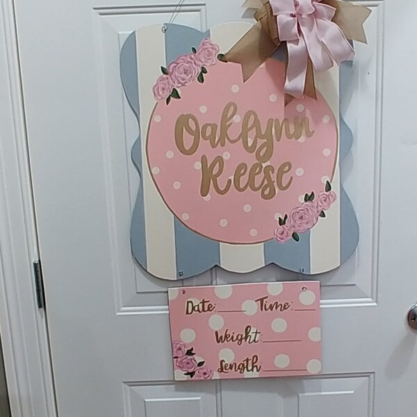 Hospital Door Hanger Girl Etsy