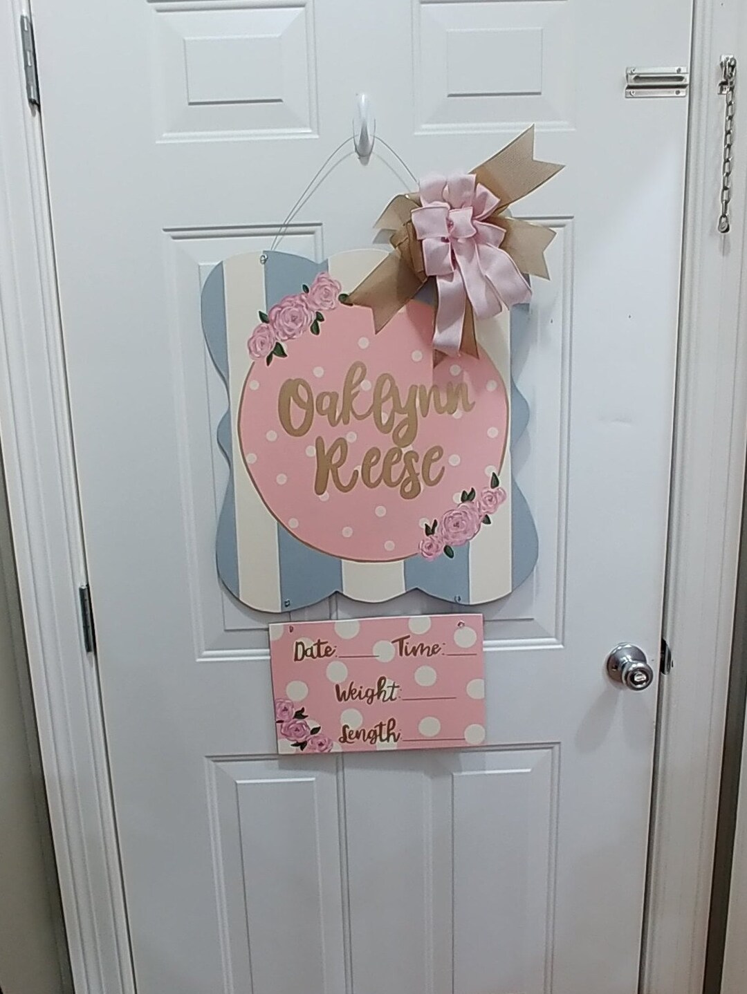 Baby Girl Hospital Door Hanger Etsy
