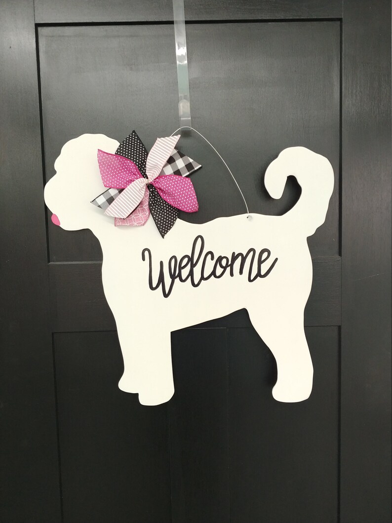 Doodle Dog Door Hanger Labradoodle Door Hanger Golden Doodle Etsy