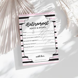 Conseils et souhaits pour une fête de départ en retraite, conseils, cartes de retraite, souvenir imprimable amusant pour la fête de départ en retraite, téléchargement immédiat 5 x 7