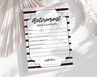 Retirement Advice & Wishes Card: Fun Party Keepsake (Digital Download)