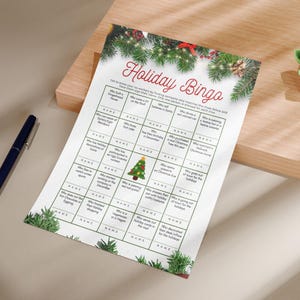 Holiday Bingo Game – Christmas Icebreaker – Printable Christmas Bingo for Office Parties – Holiday Party Game – Instant Download 8.5x11
