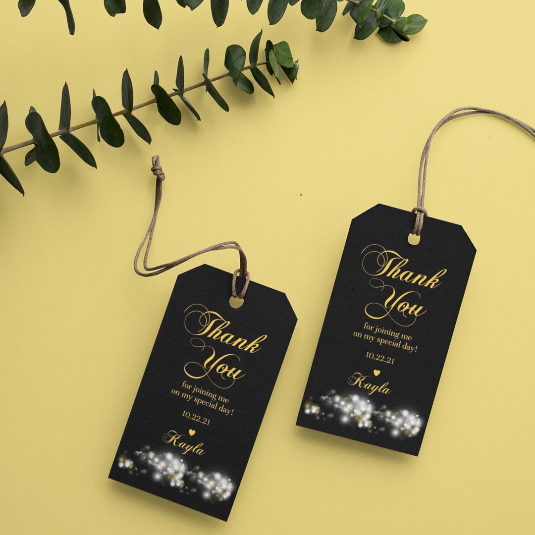 Party Favor Tags Editable Template, Printable Favor Tag, Birthday Party