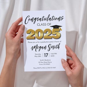 Class of 2025 Graduation Invitation Template, Graduation Invitation 2025, Graduation Invitation, Graduation Invite Card, Graduation Party