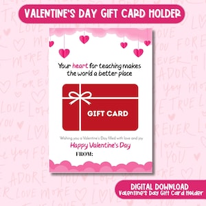 Valentinstag Geschenk Kartenhalter für Lehrer - Lehrer Wertschätzung Geschenk Personalisierter Valentinstag Kartenhalter Lehrer Valentinstag Geschenk