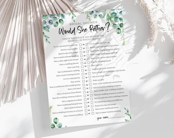 Juego de despedida de soltera con vegetación: ¿Qué preferiría? (Descarga digital)