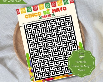 Cinco de Mayo Maze Game: Printable Party Activity (PDF)