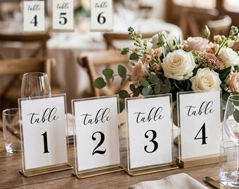 Hochzeit Tischnummern 1-25 Printable 4x6, Minimalistische Tischnummern Vorlage, Elegante Hochzeitsdeko Zeichen, Sofort Download JPG & PDF 4X6