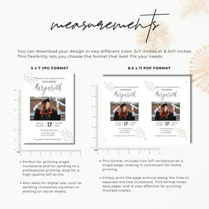 Graduation Party Invitation Template, Editable Digital Invite for Class of 2025, Modern Printable Grad Announcement, Instant Download