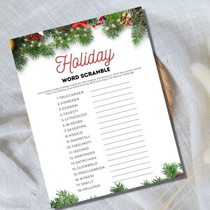 Julordspel: Julfest utskrivbar (digital nedladdning)