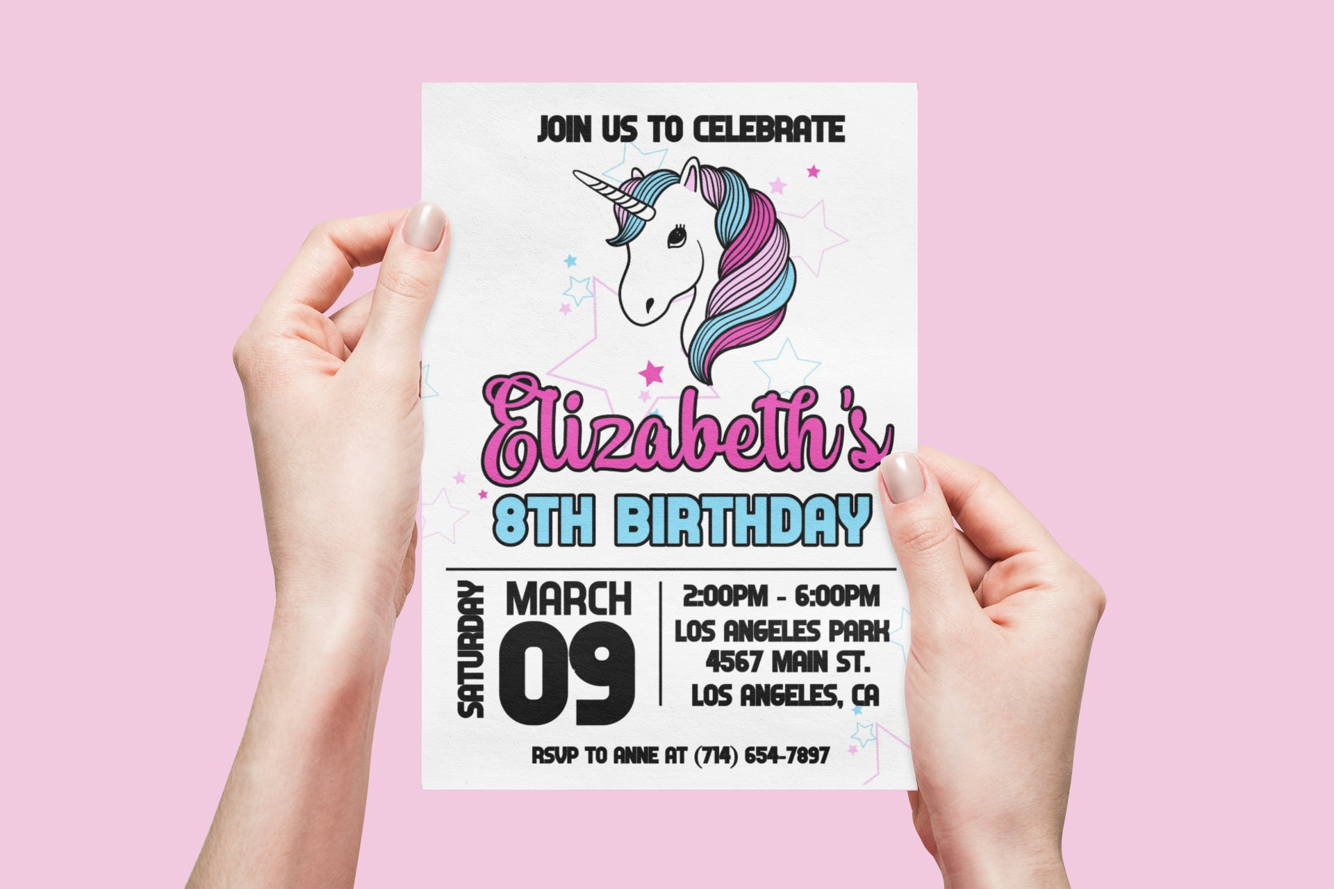 Unicorn Birthday Invitation Template Change to Any Age Unicorn Birthday Birthday Invitation Unicorn Invitation Magical