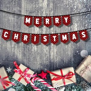 Merry Christmas Printable Banner, Christmas Printable, Christmas Bunting, Farm Fresh Holiday Bunting, Christmas Garland