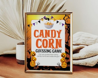 Jeu de devinettes Halloween bonbons au maïs - Activité d'Halloween à imprimer - Jeu amusant de fête d'automne pour enfants et adultes - Téléchargement instantané - Jeu
