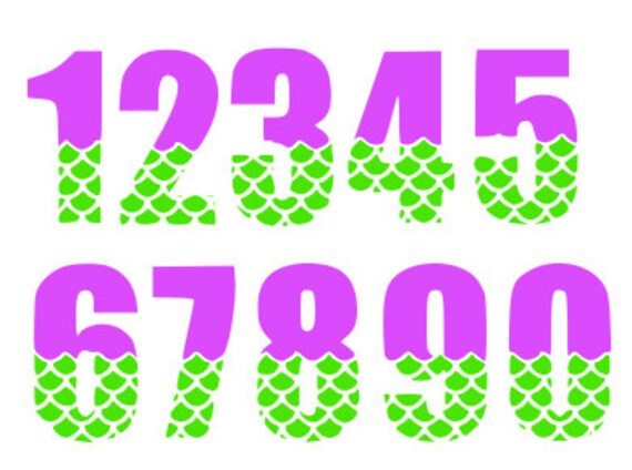 Download Mermaid Letters and Numbers Font SVG and PNG Files ...