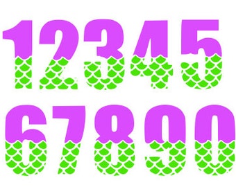 Mermaid Numbers Only Personal and Commercial Use Digital File SVG DXF Studio Instant Download