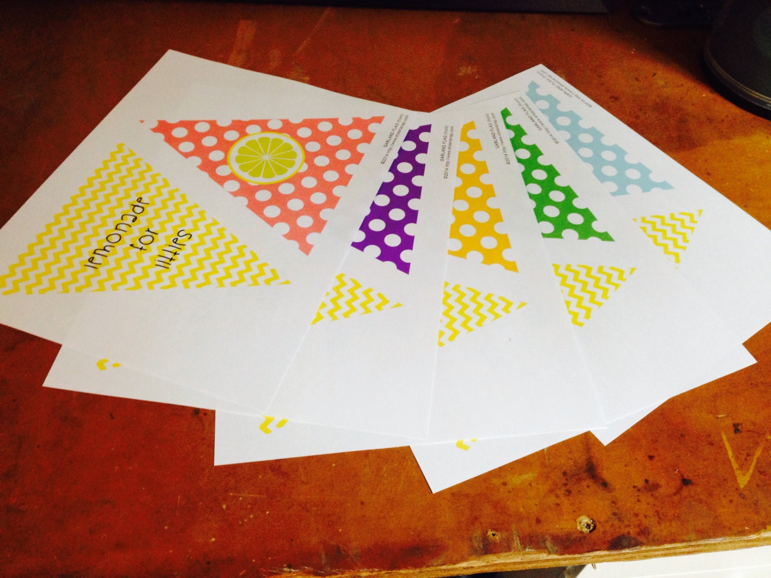 Printable Garland Flags for Lemonade Stand - Etsy