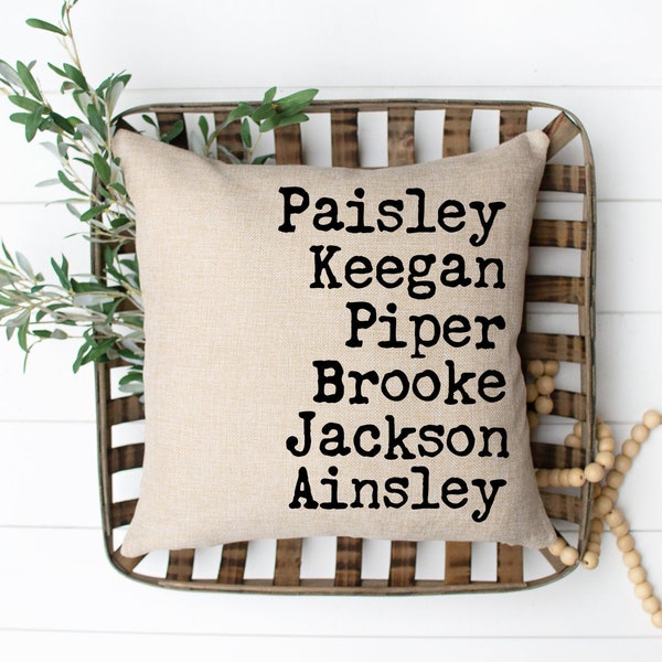 Personalized Name Pillow, Name Pillow, Grandparent Gift, Parent Gift, Personalized Pillow, Name Decor, Grandparent Decor, Under 50 Dollars