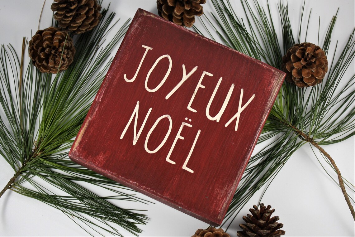 Joyeux Noel Christmas Sign Christmas Decor Christmas Shelf | Etsy