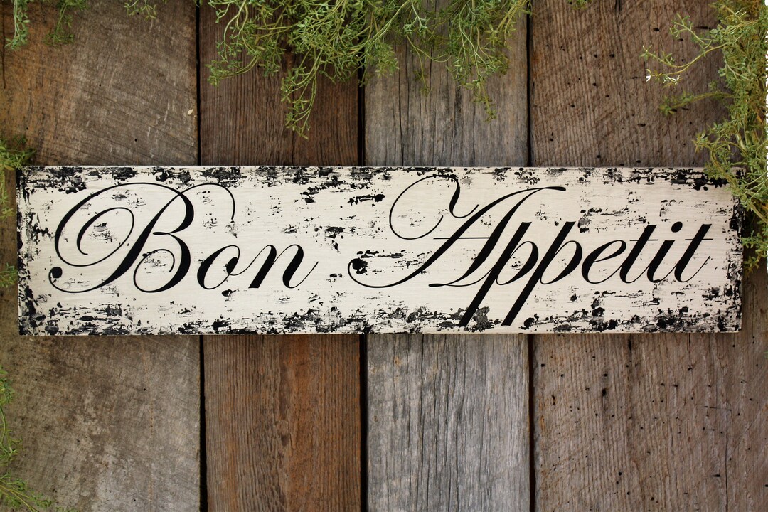 Bon Appetit Sign, Bon Appetit Decor, Kitchen Sign, Kitchen Decor ...