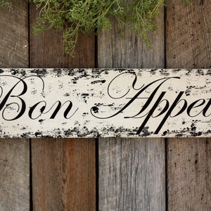 Bon Appetit Sign: Hand-Painted French Country Kitchen Decor