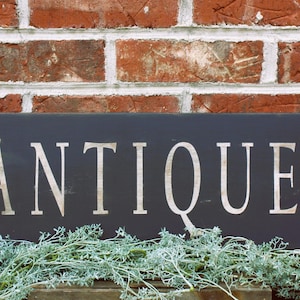 Antiques Sign, Antiques Decor, French Country Sign, French Country Decor, French Country Sign
