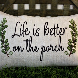 Porch Pillow, Farmhouse Pillow, Farmhouse Decor, Spring Pillow, Porch Decor, Wedding Gift, Decorative Pillow, Accent Pillow, Throw Pillow