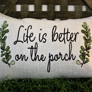 Porch Pillow, Farmhouse Pillow, Farmhouse Decor, Spring Pillow, Porch Decor, Wedding Gift, Decorative Pillow, Accent Pillow, Throw Pillow