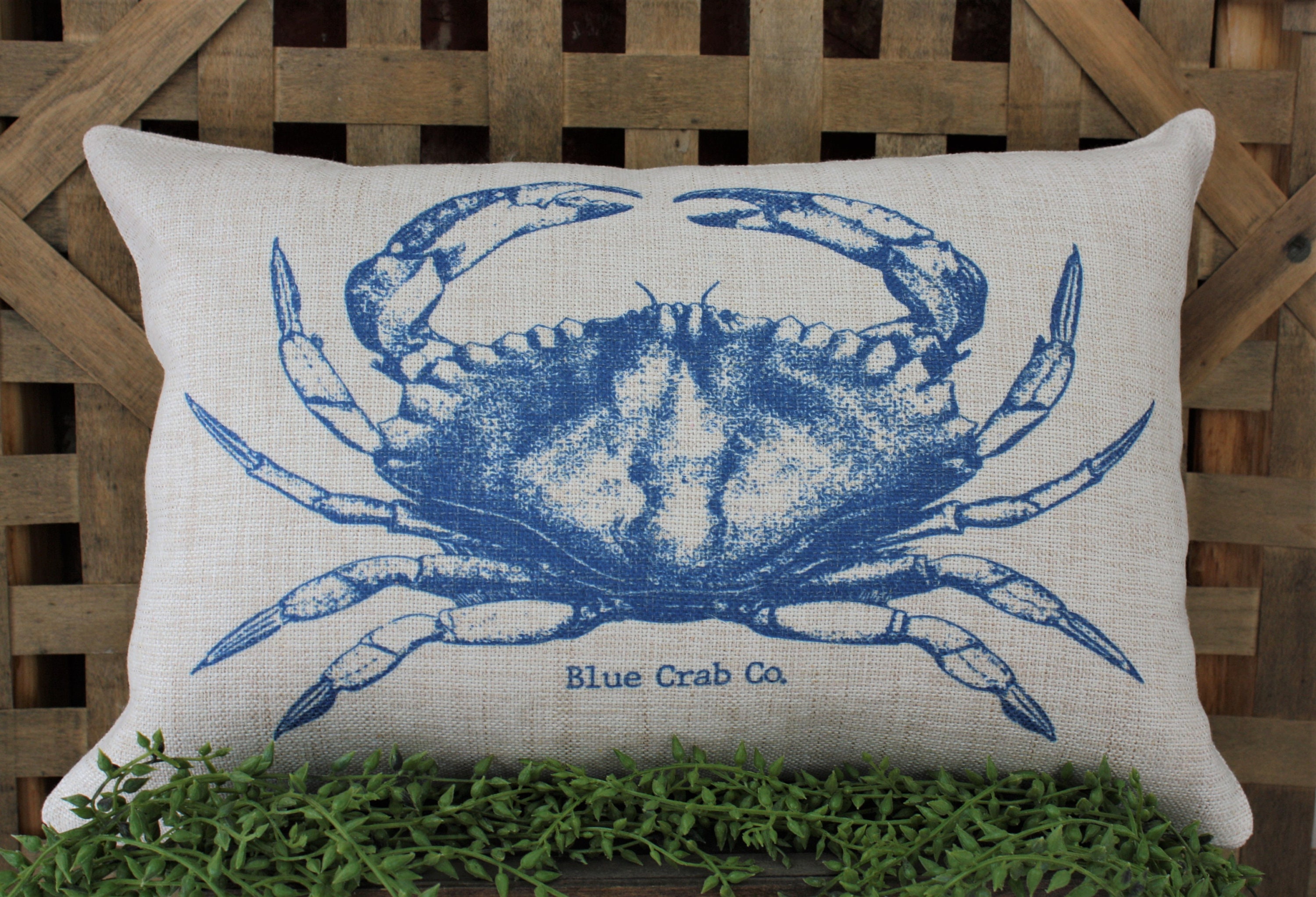 blue crab pillow
