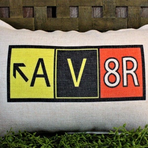 Aviator Pillow: Linen Airplane Decor, Pilot Gift