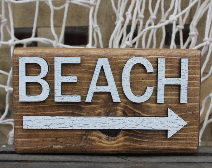 Beach Sign Wooden Beach Sign Beach Decor Beach Wall Art - Etsy
