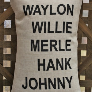 Country Legends Pillow, Country Music Decor, Country Legends Decor, Country Music, Country Music Decor Under 50 Dollars, Accent Pillow