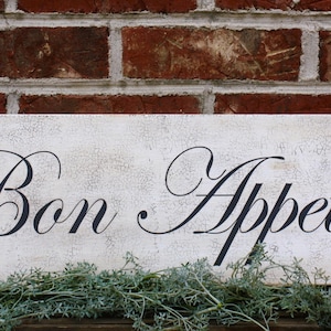 Bon Appetit Sign: Hand-Painted French Country Kitchen Decor