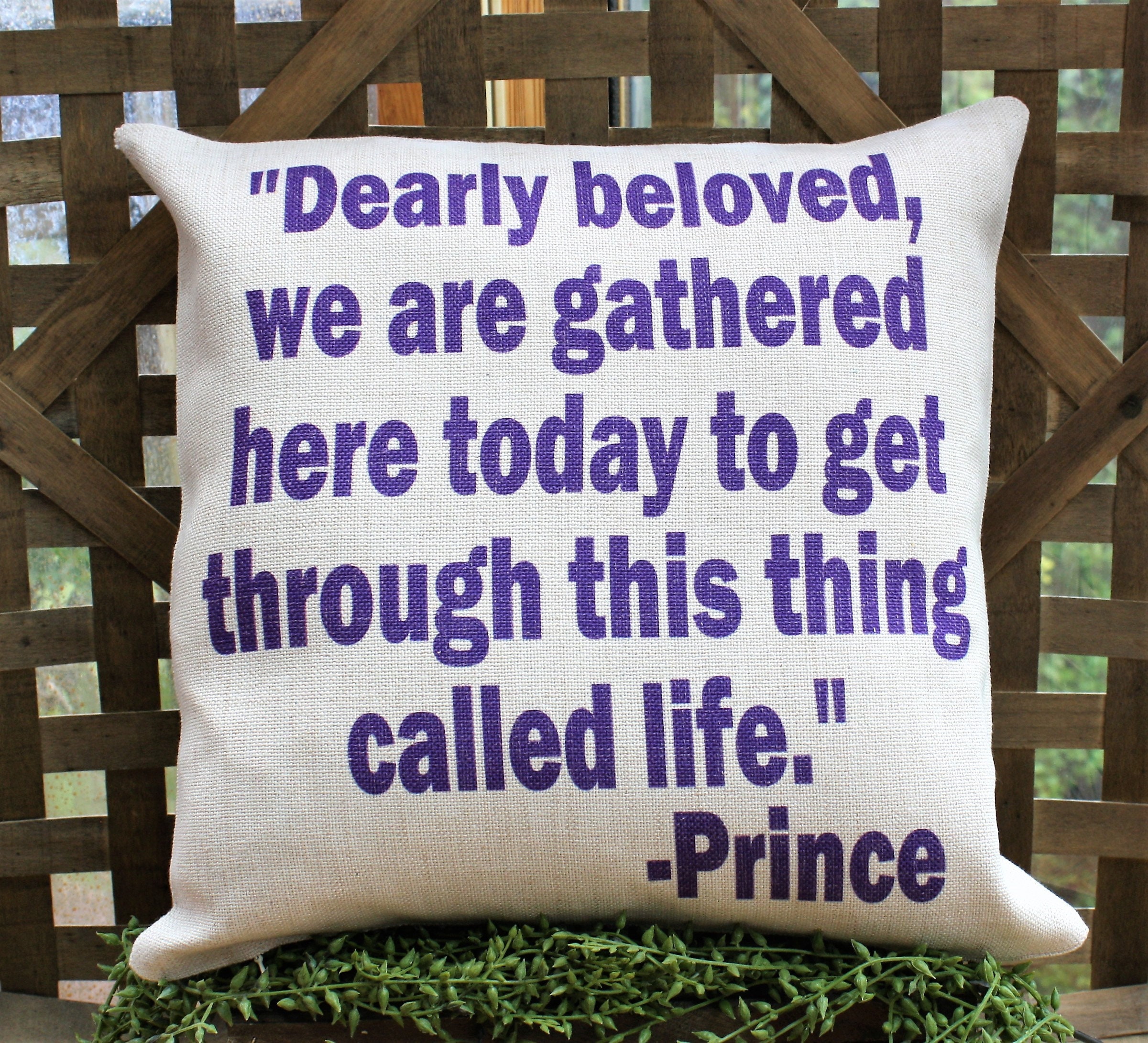 Prince Prince Dearly Beloved Pillow Prince Decor Prince Etsy