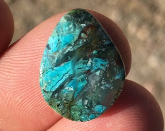 Chrysocolla Freeform Cabochon from the Inspiration Mine in Arizona 30x34x4mm