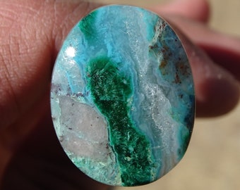 Gem Silica and Malachite in Quartz, Inspiration Mine, Arizona