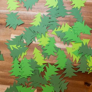 60 pezzi - Albero di pino di carta, alberi di Natale, forme fustellate per le festività