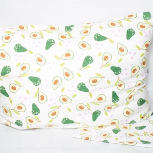 Federa per bambini per bambini, fodera per cuscini in cotone 100%, design avocado 2pcs set 13 '' x 18 ''